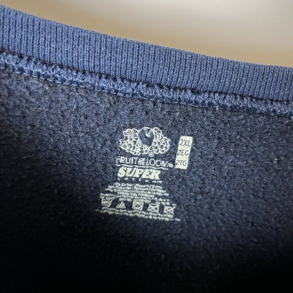 Vintage Y2K University of Virginia Navy Blue Crewneck Sweatshirt Classic - Picture 12 of 13